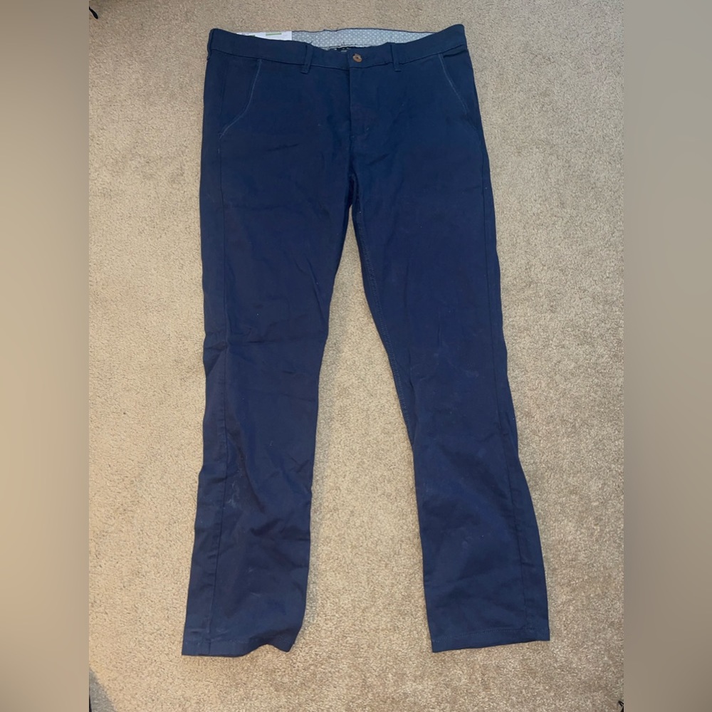 Livergy Mens 36 Slim Fit Blue Chino Pants